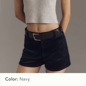 The Colette Corduroy Shorts by Maeve Navy Blue Size 29
